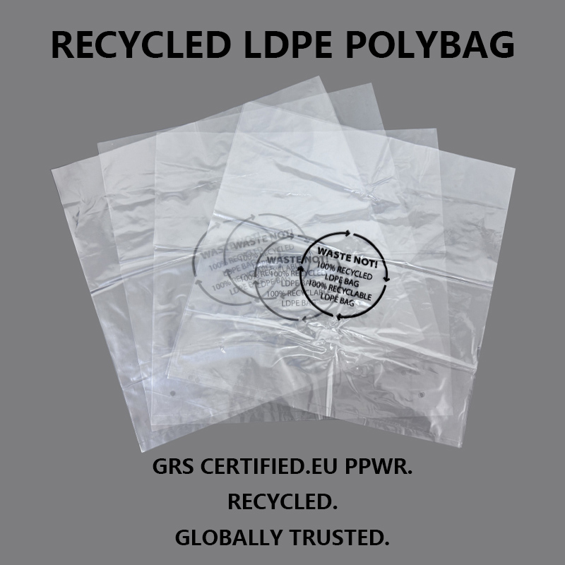 Túi bao bì LDPE tái chế được chứng nhận GRS hỗ trợ các giải pháp đóng gói bền vững và có thể tái chế