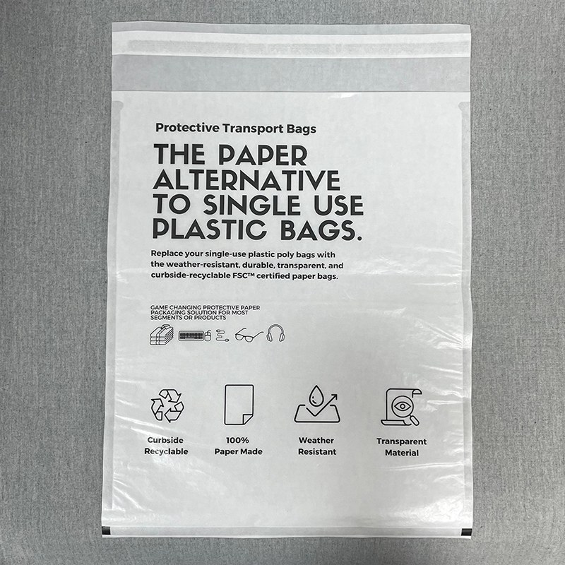 Túi giấy thủy tinh có thể phân hủy sinh học tùy chỉnh Nhà sản xuất bao bì trong suốt miễn phí bằng nhựa